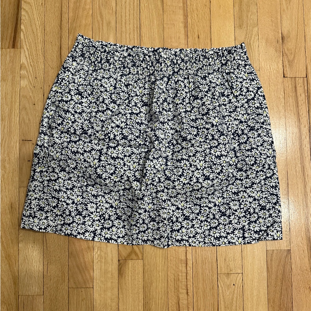 J. Crew Floral Blue and White Skirt